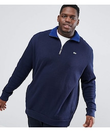 LACOSTE | Lacoste Big Fit Half Zip Sweat in Navy(スウェット)