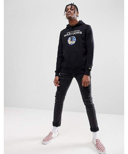 NEW ERA（ニューエラ）の「New Era NBA Golden State Warriors Hoodie In Black（スウェット・メンズ・Black・S/XL/M/L/XS）」の3枚目の写真