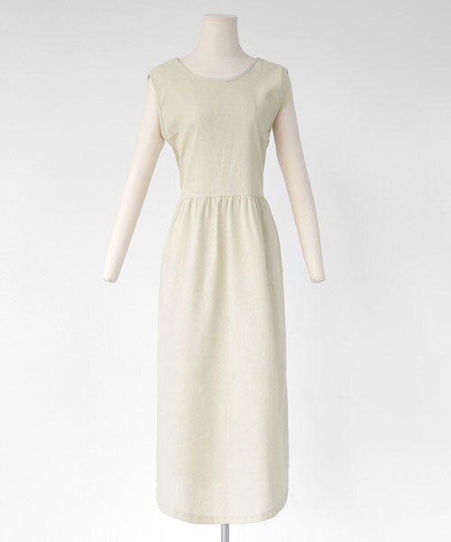 DHOLIC(ディーホリック)の「リネン混スリーブレスワンピース(ワンピース・レディース・グリーン/オレンジ/ホワイト・FREE)」の2枚目の写真