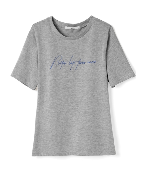 GRL（グレイル）の「Better late than neverロゴTシャツ（Tシャツ/カットソー・レディース・ブラック/レッド/グレー/オフホワイト・M）」の3枚目の写真