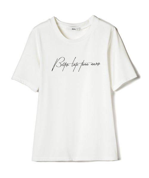 GRL（グレイル）の「Better late than neverロゴTシャツ（Tシャツ/カットソー・レディース・ブラック/レッド/グレー/オフホワイト・M）」の2枚目の写真