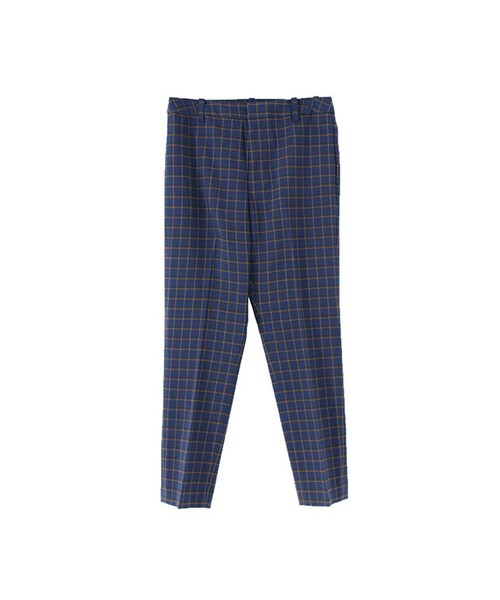 KBF(ケイビーエフ)の「センタープレスチェックパンツ(パンツ・レディース・グレー/ブルー・36/38)」の2枚目の写真