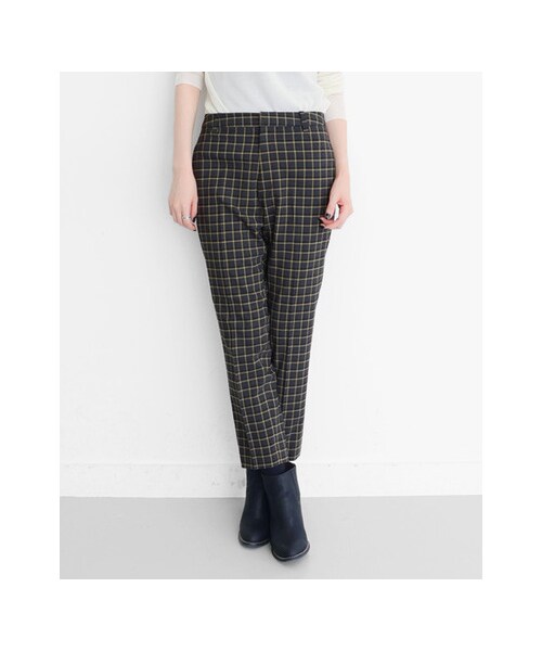 KBF(ケイビーエフ)の「センタープレスチェックパンツ(パンツ・レディース・グレー/ブルー・36/38)」の5枚目の写真