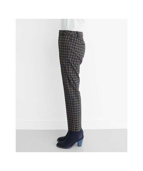 KBF(ケイビーエフ)の「センタープレスチェックパンツ(パンツ・レディース・グレー/ブルー・36/38)」の6枚目の写真