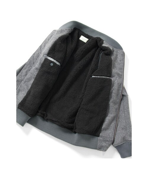 URBAN RESEARCH（アーバンリサーチ）の「RED SEAM　MELTON BEAVER MA-1（ジャケット/アウター・メンズ・BLACK/GRAY・L/M）」の16枚目の写真
