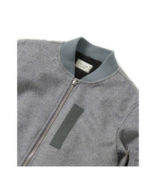 URBAN RESEARCH（アーバンリサーチ）の「RED SEAM　MELTON BEAVER MA-1（ジャケット/アウター・メンズ・BLACK/GRAY・L/M）」の11枚目の写真