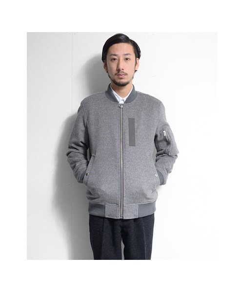 URBAN RESEARCH（アーバンリサーチ）の「RED SEAM　MELTON BEAVER MA-1（ジャケット/アウター・メンズ・BLACK/GRAY・L/M）」の8枚目の写真