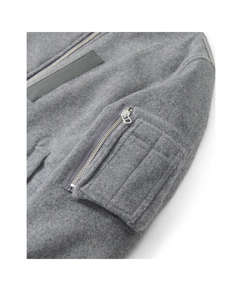 URBAN RESEARCH（アーバンリサーチ）の「RED SEAM　MELTON BEAVER MA-1（ジャケット/アウター・メンズ・BLACK/GRAY・L/M）」の14枚目の写真