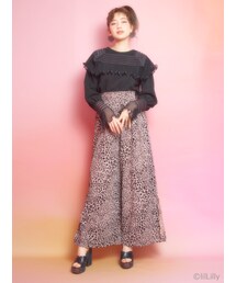 lilLilly（リルリリー）の「レオパードワイドパンツ（）」 - WEAR
