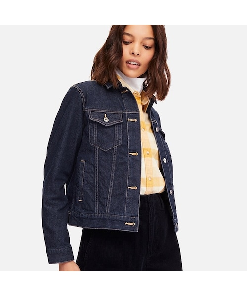 UNIQLO（ユニクロ）の「デニムジャケット（その他アウター・レディース・BLUE 68/BLUE 65・XS/M/3XL/XL/L/XXL/S）」の2枚目の写真