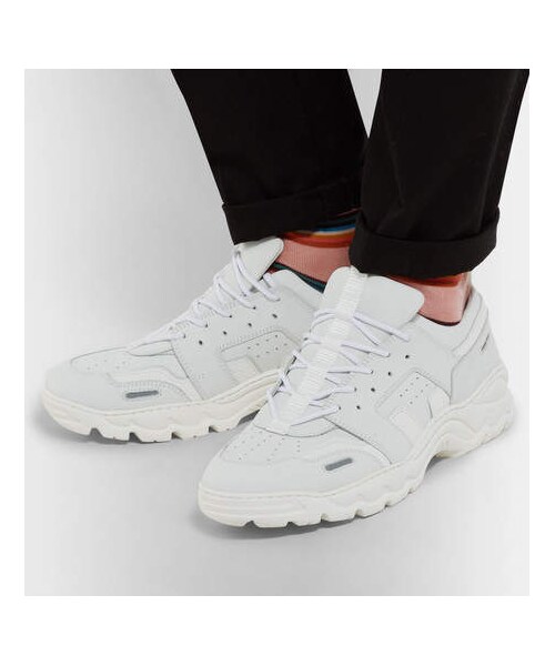 ami（アミ）の「AMI Lucky 9 Nubuck And Full-Grain Leather Sneakers（スニーカー・メンズ・White・Eu43/Eu40/Eu44/Eu41/Eu42）」の5枚目の写真