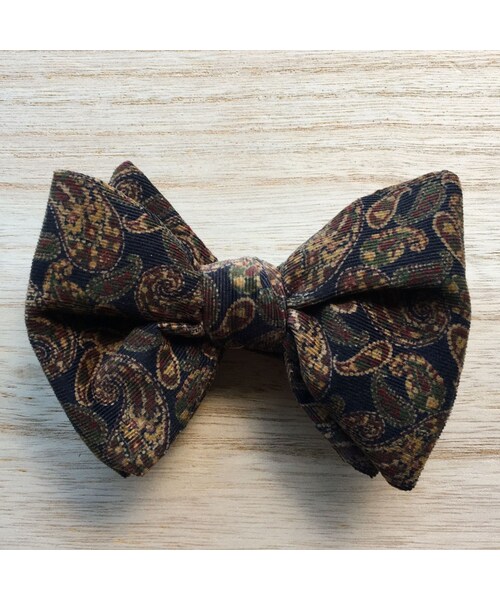Handmade（ハンドメイド）の「semiformal_paisley_brown_BF（蝶ネクタイ・メンズ・その他）」の3枚目の写真