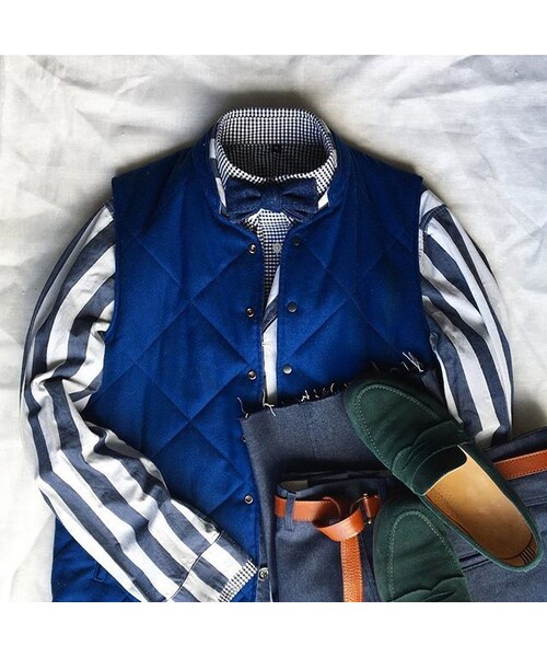 Handmade（ハンドメイド）の「semiformal_denim_navy_SE（蝶ネクタイ・メンズ・その他）」の3枚目の写真