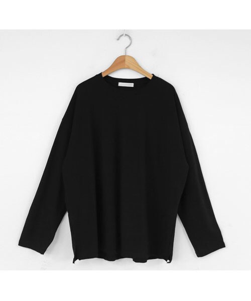 DHOLIC（ディーホリック）の「サイドスリットヘムオーバーTシャツ（Tシャツ/カットソー・レディース・ホワイト/ブラック/パープル・FREE）」の2枚目の写真