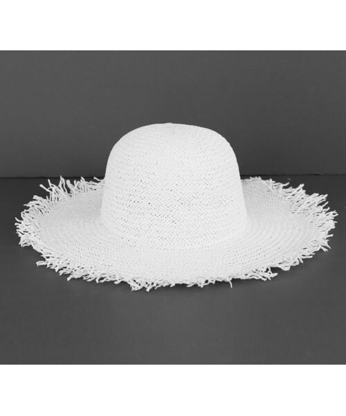 DHOLIC（ディーホリック）の「フレイドワイドブリムハット（ハット・レディース・ブラウン/ベージュ/ホワイト/ブラック/その他・FREE）」の2枚目の写真