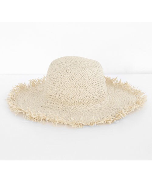 DHOLIC（ディーホリック）の「フレイドワイドブリムハット（ハット・レディース・ブラウン/ベージュ/ホワイト/ブラック/その他・FREE）」の5枚目の写真