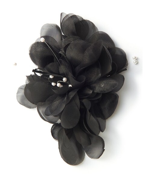 GRL（グレイル）の「浴衣パールフラワーコサージュ（和装小物・レディース・レッド/ブラック/オフホワイト・F）」の3枚目の写真