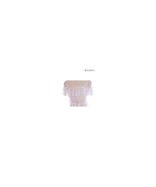 Bobon21（ボボンニジュウイチ）の「オフショルシフォンドレス-全2色-（ワンピース・レディース・ホワイト/ピンク・S/M）」の5枚目の写真