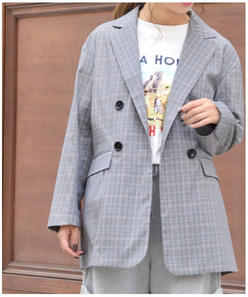 w closet（ダブルクローゼット）の「グレンチェックテーラード
