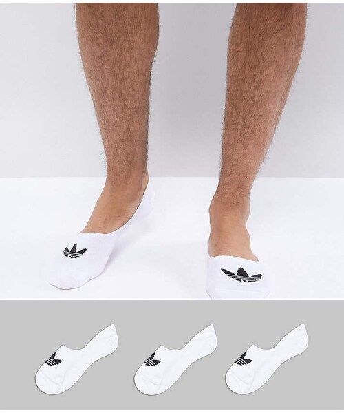 adidas（アディダス）の「adidas Originals No Show Socks In White CV5941（ソックス/靴下）」 -  WEAR