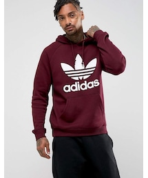 adidas（アディダス）の「adidas Originals Trefoil Hoodie In Red