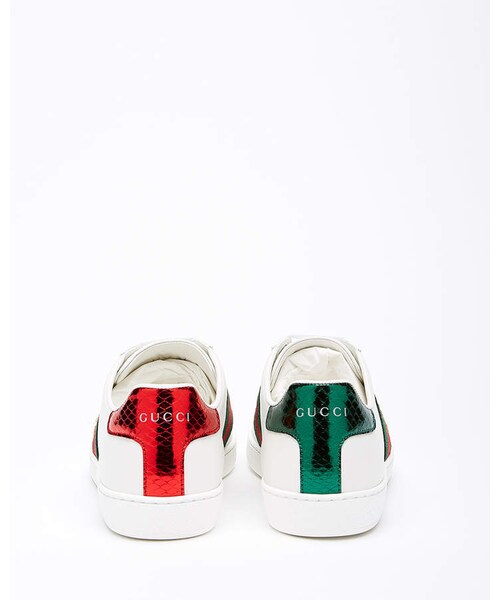 GUCCI（グッチ）の「Gucci Bee Leather Platform Sneaker（その他シューズ・レディース・White・8b / 38eu/9.5b / 39.5eu/8.5b / 38.5eu/10b / 40eu/9b / 39eu/5 / 35eu/7b / 37eu/6b / 36eu/10.5b / 40.5eu/11b / 41eu/6.5b / 36.5eu/7.5b / 37.5eu/12b / 42eu/5.5b / 35.5eu）」の3枚目の写真