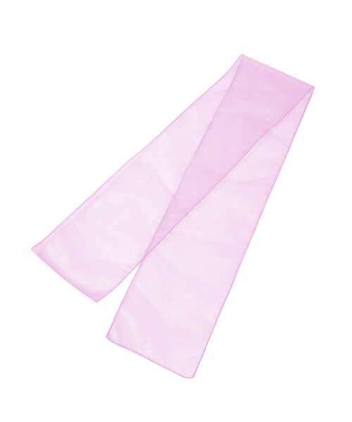 GRL（グレイル）の「オーガンジー兵児帯（和装小物・レディース・チェリーピンク/ブラック/ホワイト/ブルー/ピンク/グレー/ラベンダー・F）」の6枚目の写真