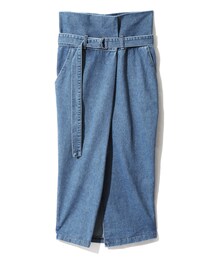 GRL | ロングベルト付ラップデザインデニムタイトスカート(デニムスカート)