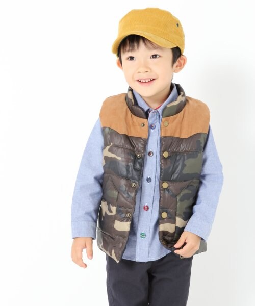 GLOBAL WORK(グローバルワーク)の「【キッズ】リバーシブルカモフラベスト(ジャケット/アウター・キッズ・カモフラ78・L(110~120cm)/M(100~110cm)/S(90~100cm)/XL(120~130cm))」の1枚目の写真