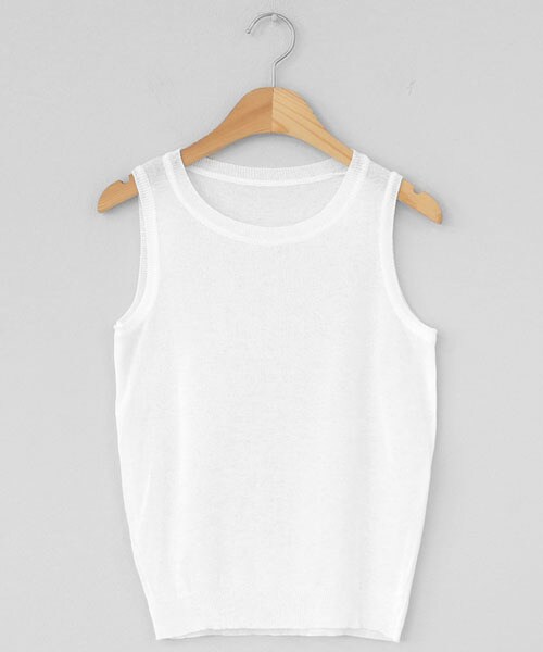 DHOLIC（ディーホリック）の「2TYPE二ットスリーブレス（タンクトップ・レディース・レッド/その他/ホワイト/ブラック・FREE）」の2枚目の写真