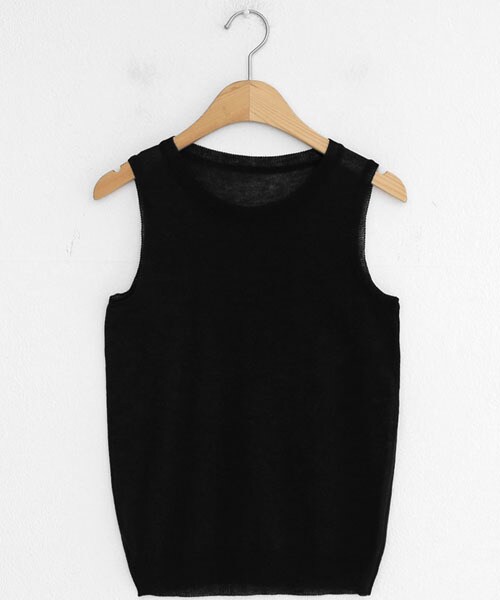 DHOLIC（ディーホリック）の「2TYPE二ットスリーブレス（タンクトップ・レディース・レッド/その他/ホワイト/ブラック・FREE）」の3枚目の写真