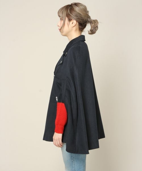 bedsidedrama ライダースポンチョコート bedsidedrama（ベットサイドドラマ）の「bedsidedrama ライダース