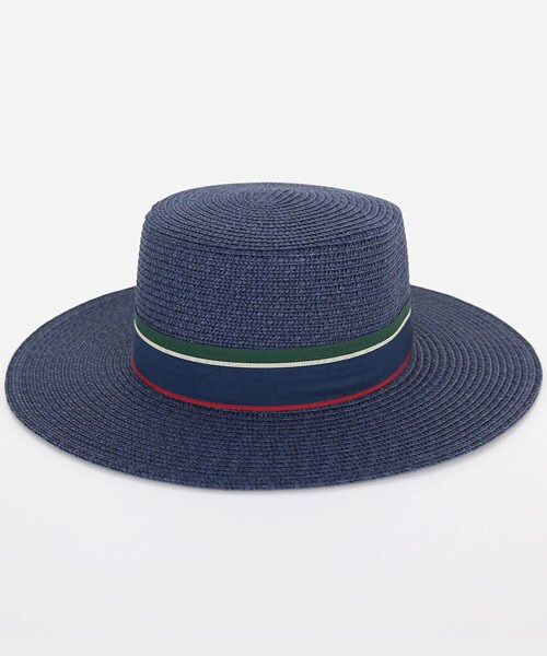 DHOLIC(ディーホリック)の「配色ストラップペーパーハット(ハット・レディース・ホワイト/ブラック/ブルー/ベージュ・FREE)」の4枚目の写真