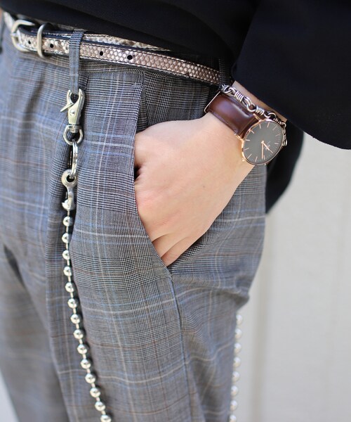 LIDNM（リドム）の「クラシカルチェックアンクルスラックス【グレー】（スラックス・メンズ・グレー・S.M.L）」の10枚目の写真