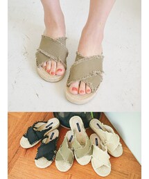 KORMARCH | クロスデザインスリッパサンダル(サンダル)