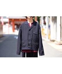 ESSAY | ESSAY 開襟シャツブルゾン navy(ブルゾン)