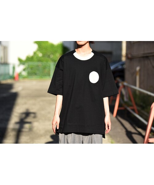 my beautiful landlet(マイビューティフルランドレット)の「My Beautiful Landlet ニット切り替えカットソー black(Tシャツ/カットソー・レディース・ブラック・1)」の1枚目の写真