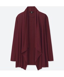UNIQLO | リブドレープカーディガン（長袖）(ニット/セーター)