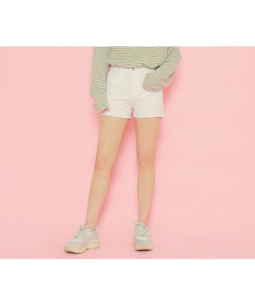 HOTPING（ホッピン）の「ウエスト内側ゴムショートパンツ（その他パンツ・レディース・ブラック/ホワイト・S/M/L/XL/XXL/XXXL）」の2枚目の写真