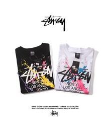 トップス stussy STUSSY FADED GRAPHIC ZIP HOODIE