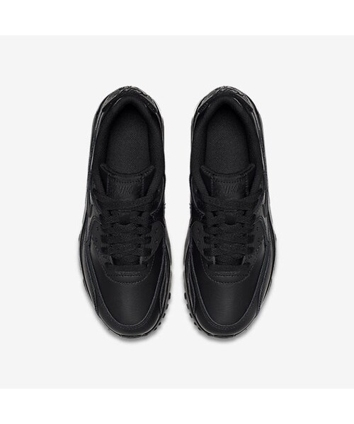 Nike Air Max 90 ブラック レザー Nike Air Max 90 Leather (GS) Black/Black Big Kids Running