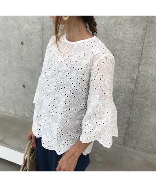 copine（コピン）の「ラッフルスリーブパンチングブラウス【クリックポスト対象商品】（シャツ/ブラウス・レディース・その他）」の13枚目の写真