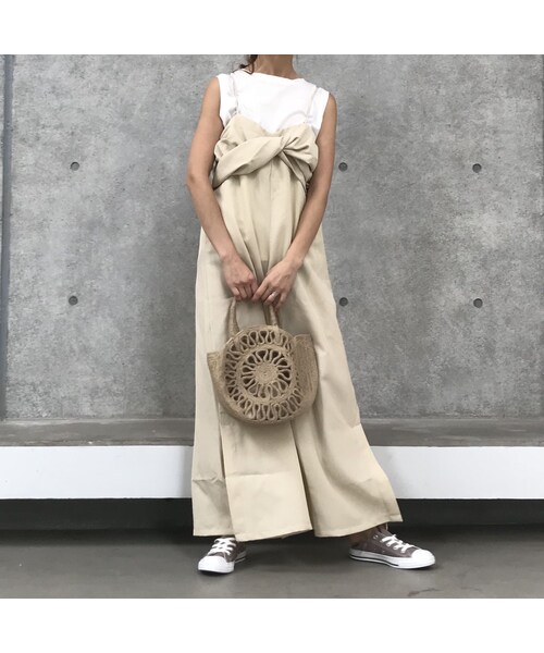 copine(コピン)の「再入荷!サイドスリットキャミオールインワン(3color)【クリックポスト対象商品】(サロペット/オーバーオール・レディース・その他)」の2枚目の写真