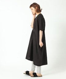 【natural by clip】リネンドットスモッキングワンピース　ネイビー 楽天市場】【SALE／50%OFF】＜natural by clip＞リネンドット