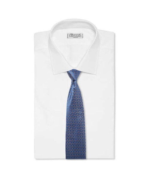 Charvet （シャルベ）の「Charvet 7.5cm Silk-Jacquard Tie（ネクタイ