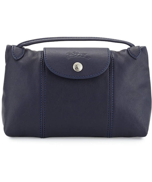 LONGCHAMP(ロンシャン)の「Longchamp Le Pliage Cuir Small Crossbody Bag(ショルダーバッグ・レディース・Black・One Size)」の2枚目の写真