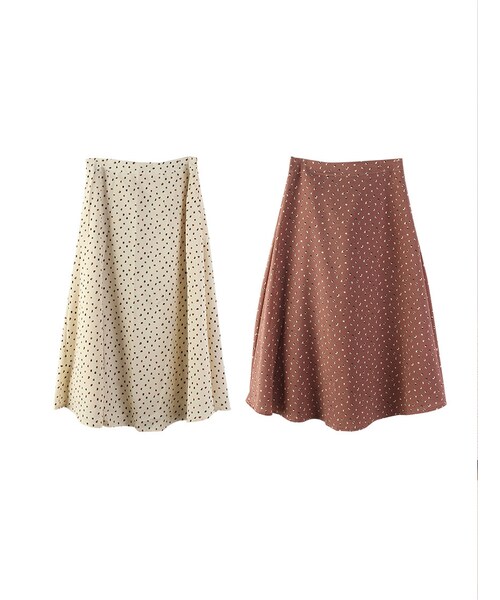 bodurine（ボドゥリネ）の「シフォンフレアスカート*全2色*（スカート・レディース・베이지/브라운・one size）」の2枚目の写真