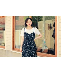 HOTPING | 4ColorsベーシックUネックTシャツ(Tシャツ/カットソー)