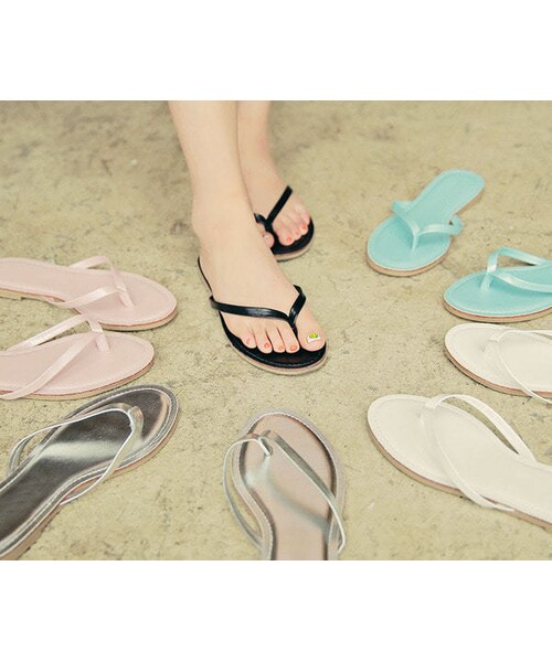 HOTPING（ホッピン）の「フリップフロップサンダル（サンダル・レディース・シルバー/ブルー/ブラック/ホワイト/ピンク・23.0~25.0cm）」の5枚目の写真