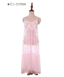 Bobon21 | レースロングキャミワンピース-全3色-(ワンピース)